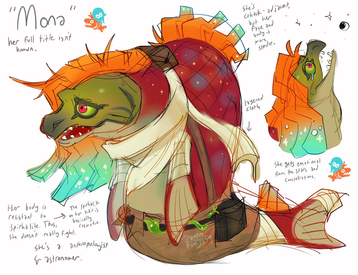 DragonFire3859's tweet photo. a salmonid oc.. the constellation lover.. #splatoon #splatoonraiders #salmonid https://t.co/bM17YVZdMc