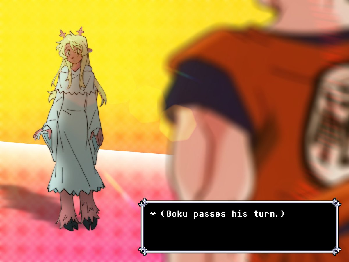 gokuballgrabber's tweet photo. ACTing? ...Can't say I heard THAT technique before.

But it wouldn't hurt to give it a shot! So hit me with the best you got first, alright? No holding back! https://t.co/mFFObKN3TJ