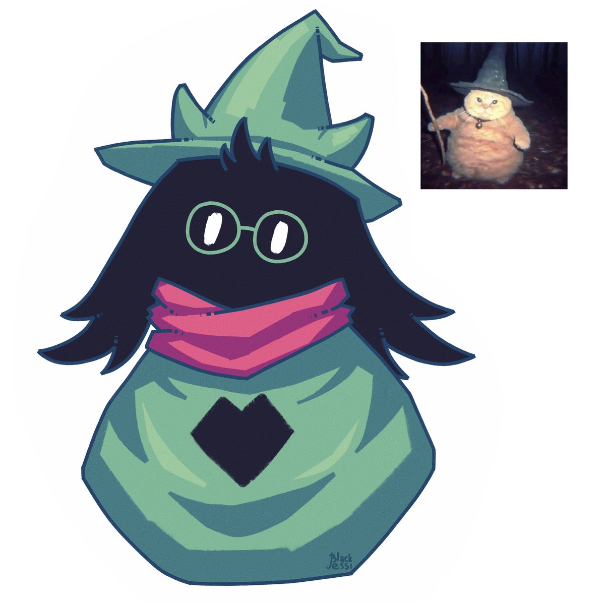 JessiBlack15's tweet photo. #Deltarune #Ralsei https://t.co/z6kYhyeo89