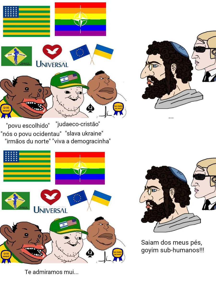 MatthewGray1209's tweet photo. @BolsonaroSP @netanyahu Toma ai os teus aliados kkkkk, esses políticos didireita são inocentes demais, bando de goyim https://t.co/7qRazzdffh