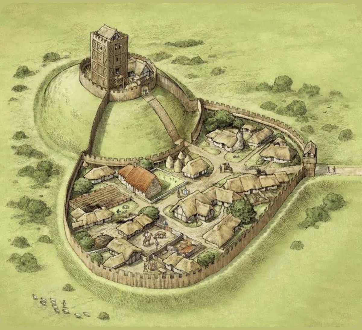 Argonaut1535's tweet photo. 🏰Early medieval wooden castle and fortified village🏰 https://t.co/EALlOGRbpm