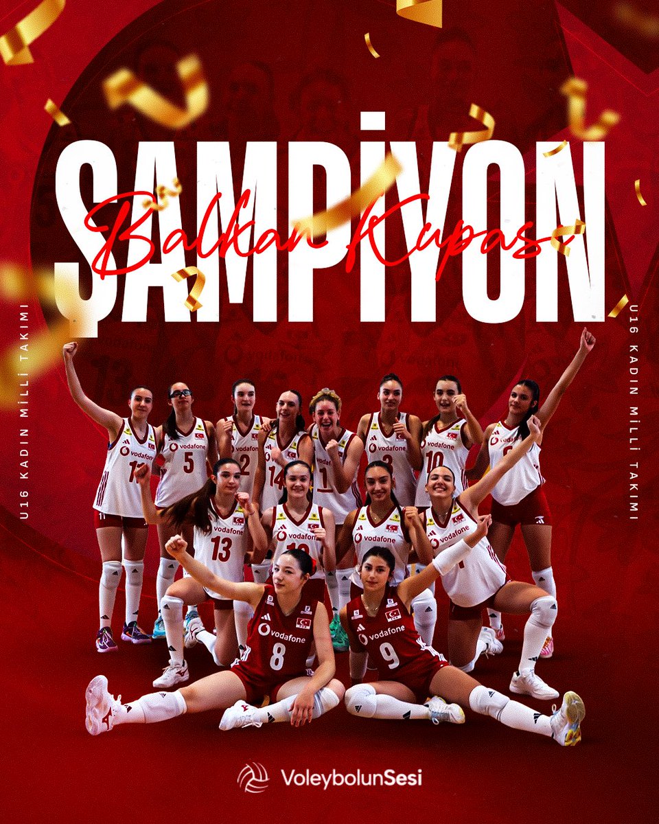 voleybolunsesi's tweet photo. 🇹🇷 BİR NAMAĞLUP BALKAN ŞAMPİYONLUĞU DAHA! 

🤩 U16 Kadın Milli Takımımız, Balkan Şampiyonası’nda rakiplerine yalnızca 1 set verip 5’te 5 yaparak altın madalya kazandı. 👏🏻 

🇹🇷 Türkiye 3-1 Bulgaristan 🇧🇬
🇹🇷 Türkiye 3-0 Karadağ 🇲🇪
🇹🇷 Türkiye 3-0 Romanya 🇷🇴
🇹🇷 Türkiye 3-0 Sırbistan 🇷🇸
🇹🇷 Türkiye 3-0 Yunanistan 🇬🇷