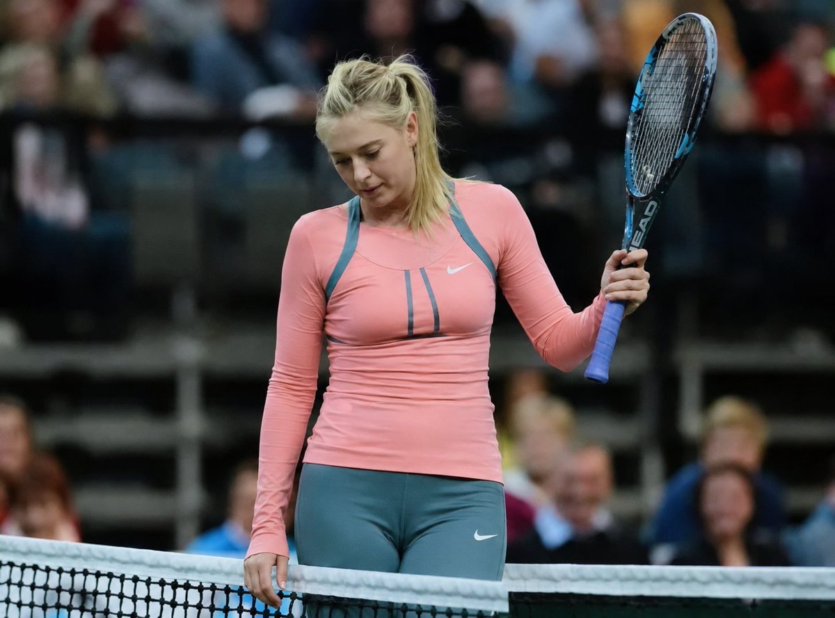 Itsunknown_420's tweet photo. Maria Sharapova wasn't just playing tennis—she was owning the court. 🔥 https://t.co/Cy36WZPmtA