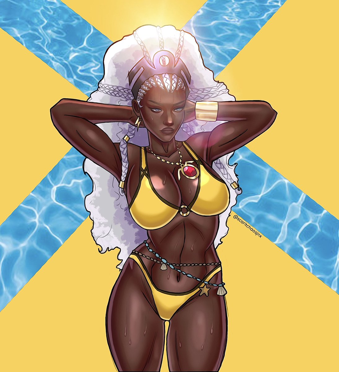 scarltchaosjnx's tweet photo. Storm - Swimsuit☀️☁️
#marvelrivals #storm https://t.co/vLEBQLhiPR