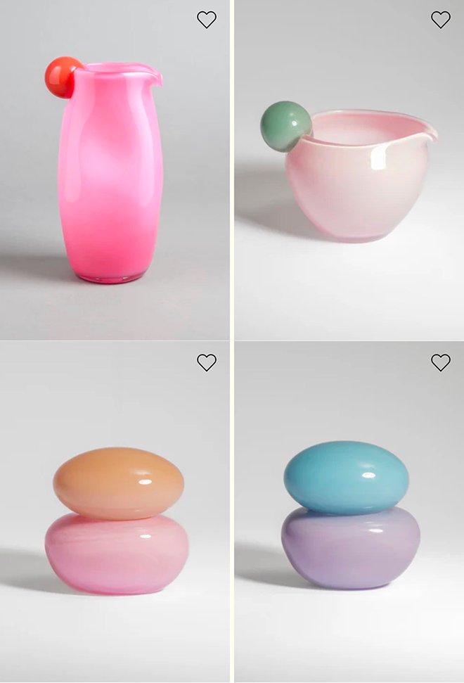 hollycurates's tweet photo. love how sweet, candy-like, bonbon-y Helle Mardahl's glassware and sculptural objects are. pure joyy https://t.co/j9ux74F0hc