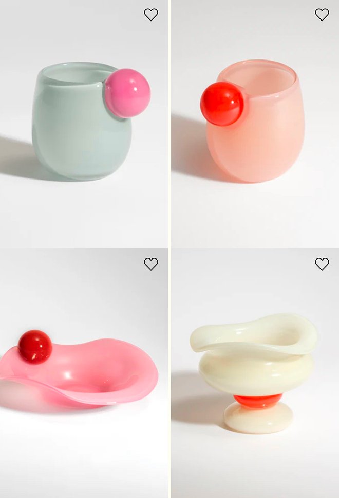 hollycurates's tweet photo. love how sweet, candy-like, bonbon-y Helle Mardahl's glassware and sculptural objects are. pure joyy https://t.co/j9ux74F0hc