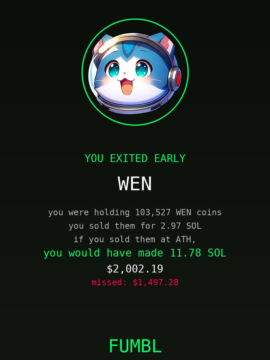 Niloojini's tweet photo. dont sell $WEN early like this guy did. check your worst fumble on https://t.co/ytpCPKnbUg WENWENvqqNya429ubCdR81ZmD69brwQaaBYY6p3LCpk https://t.co/GwXLVK6oBn