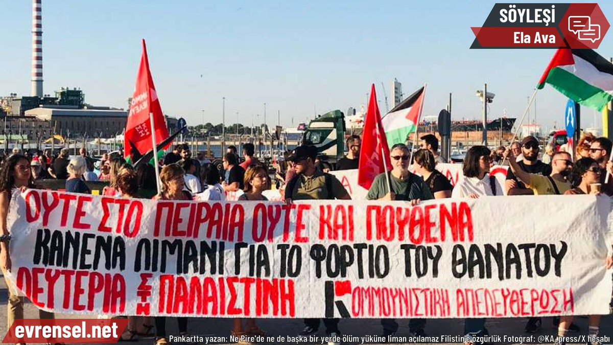 evrenselgzt's tweet photo. Yunanistan Komünist Kurtuluş Örgütünden Olivia Tziouvara ile konuştuk

📌 ‘Antikomünist kampanya kadınları hedef alıyor’
📌 ‘Askeri güç kadınların ihtiyaç duyduğu güvenliği sağlamaz’
📌’Ege’nin iki yakasındaki kadınlar savaşa karşı birleşmeli’

Ela Ava’nın söyleşisi

https://t.co/RmI75ilKyv
