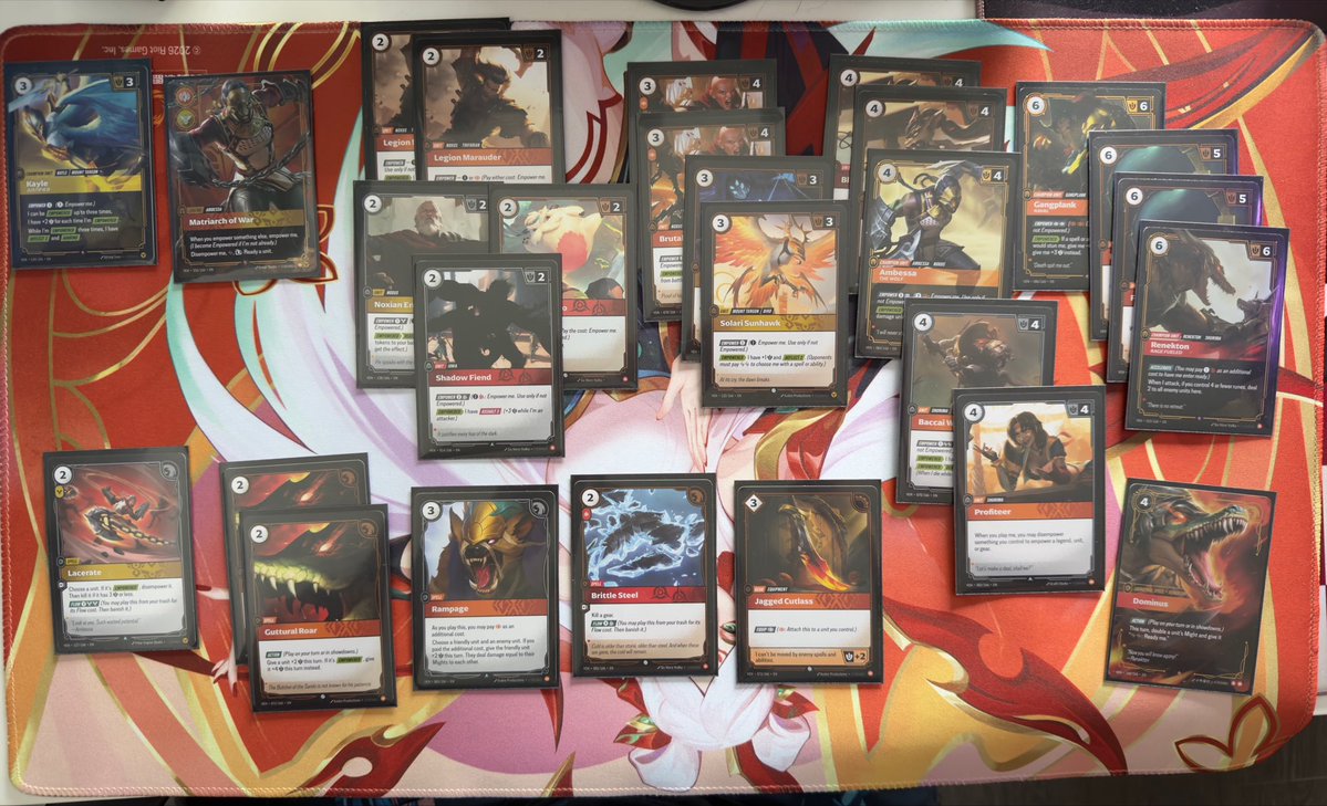 uub1x's tweet photo. @neozin @pedrofracassi Nossa, eu discordo… renek tem cartas muito boas no kit. Eu prefiro abrir um renek do que um zed por exemplo 🤔
Mas o nasus eu concordo que é o pior hahah

Ontem eu fiz 3-0 com essa ambessa https://t.co/m6oMzDPWor
