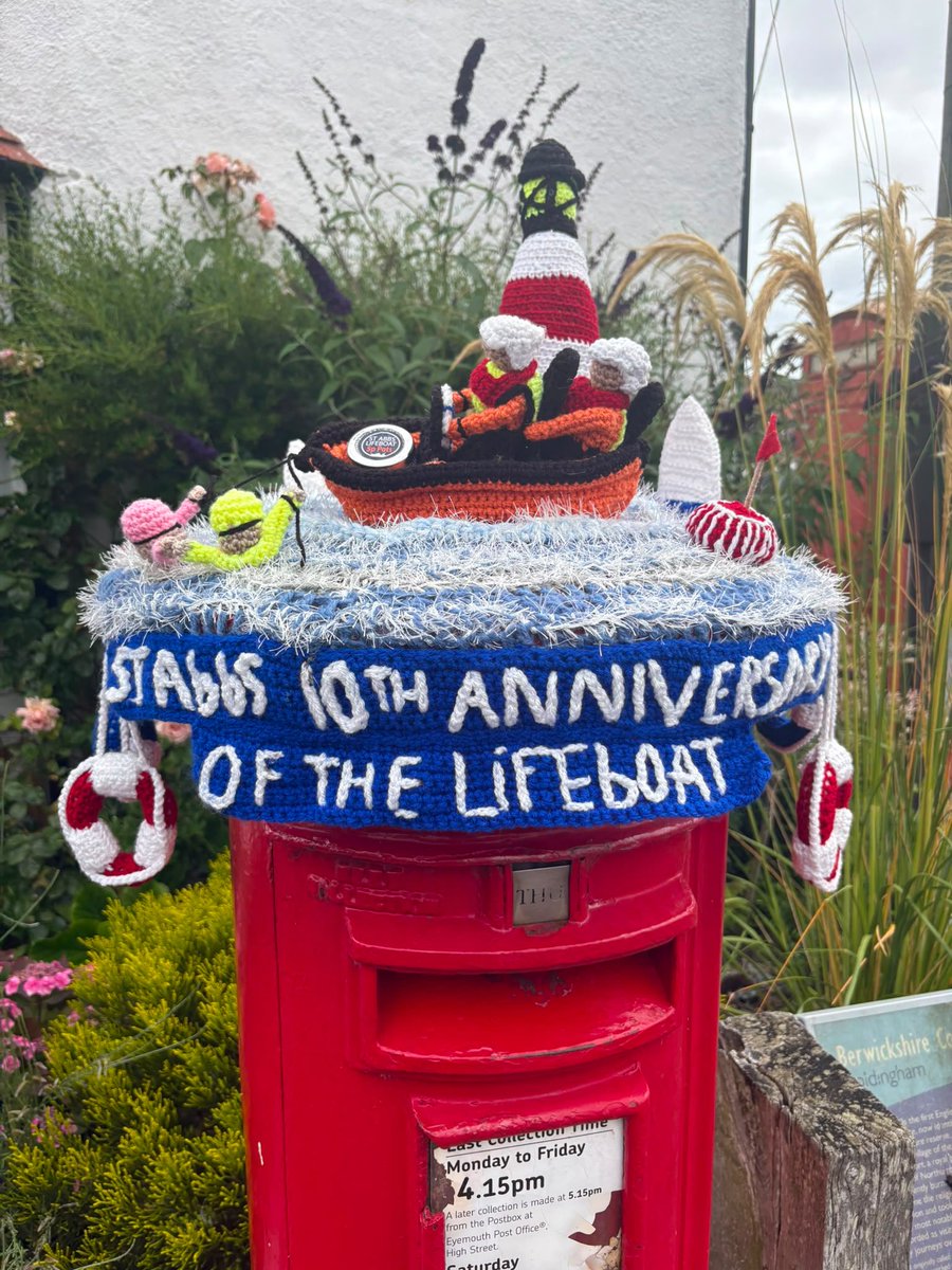 John2Win's tweet photo. 🧶 Incredible work by the Coldingham knitters to mark the 10th anniversary of the St Abbs lifeboat. https://t.co/NWMMBaFSmu