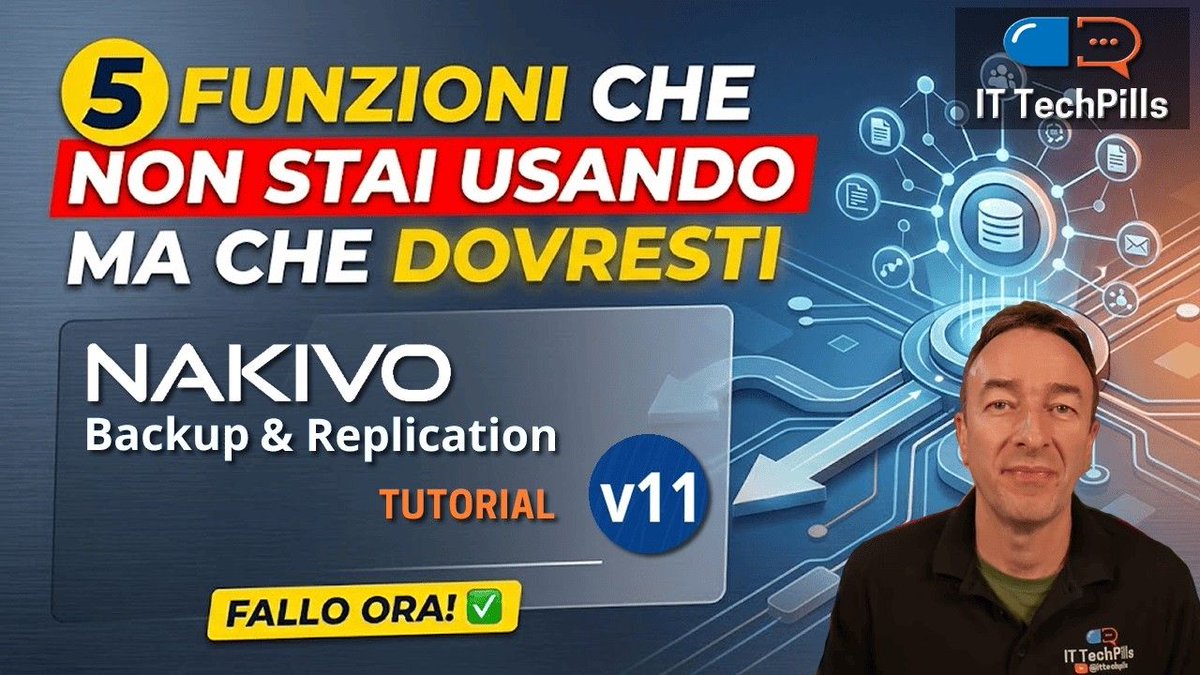 NoLabNoPartY's tweet photo. [ New Video ] Nakivo: 5 funzioni che non stai usando (ma che dovresti)
 https://t.co/CIbe8Pu0Mw #Nakivo #Backup #Repository #RansomwareProtection #BackupStrategy https://t.co/w302T9hmAk