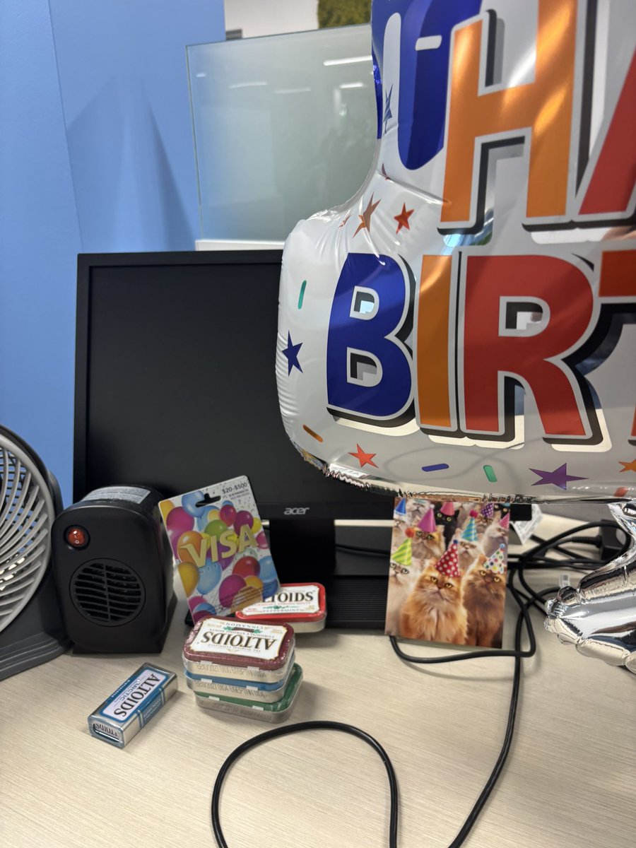 robjosefs's tweet photo. Surprise Birthday Celebration at Work 🎉🎈🎂

Thoughtful gifts/balloons ￼on my desk + an awesome cake for July birthday. 🥳

Happy birthday, Anthony

@CelerantTech … You made my day. I’m thankful to be part of such a thoughtful team. ❤️🙌

#JulyBirthdays #WorkFamily #Celerant https://t.co/FlwK6PKuL9
