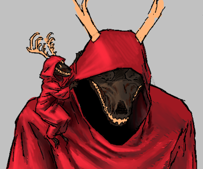 blindness_10000's tweet photo. my feedthepit fanarts i've made so far. the baby acolyte drawing is my favorite #Feedthepit https://t.co/S6j1TtyFUK
