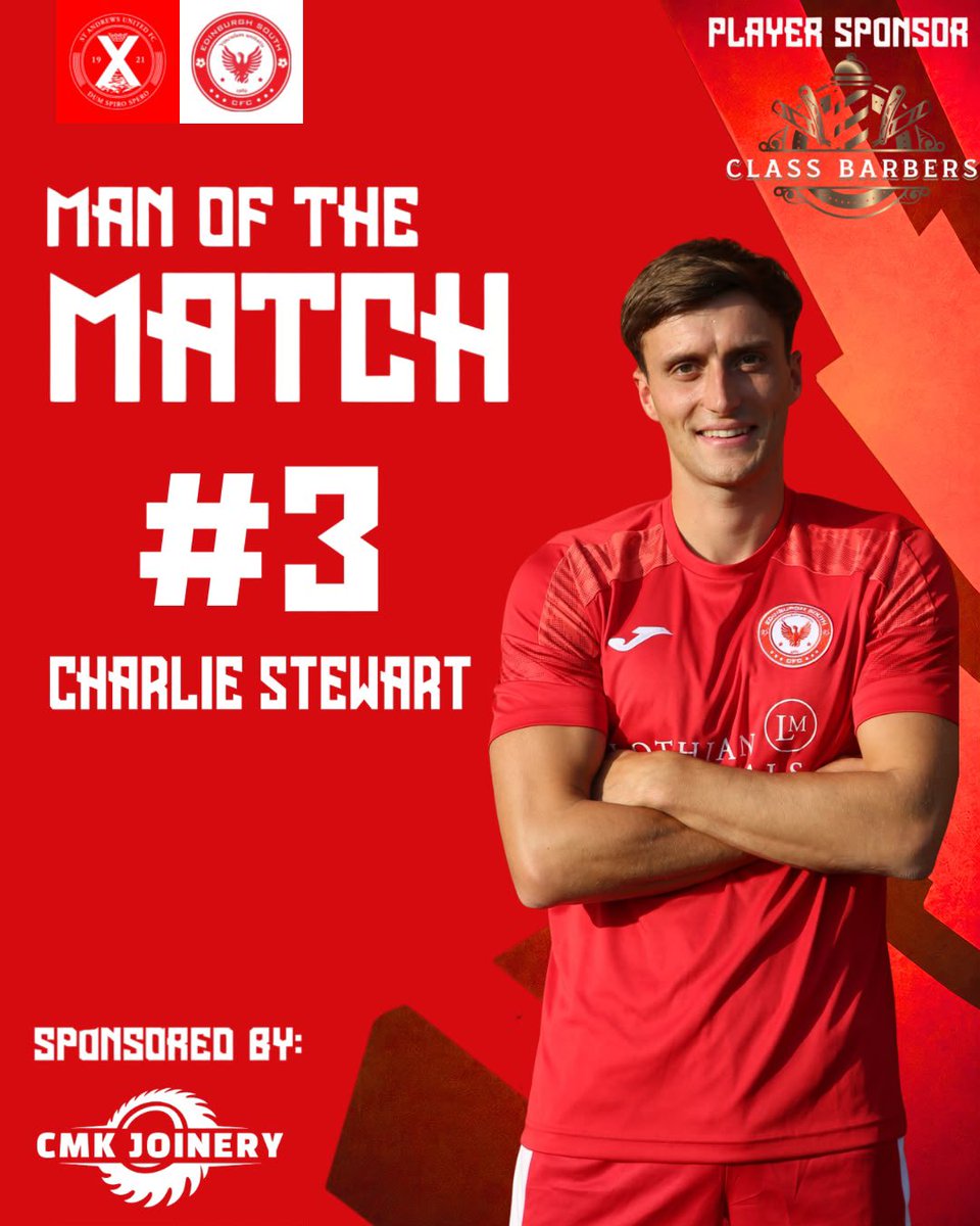 Edinsouthfc's tweet photo. 🏅 Man of the Match | Charlie Stewart

Despite a difficult afternoon for South, Charlie Stewart produced a performance full of quality, determination and commitment to earn today’s Man of the Match award.

Outstanding in every 1-on-1 battle, Chaz defended brilliantly throughout and never stopped working from the first whistle to the last. His energy, desire and willingness to put his body on the line for the team summed up everything you want from a performance.

A real leader at the back and a bright spark on a tough day. Congratulations, Chaz, on a thoroughly deserved Man of the Match award. 👏