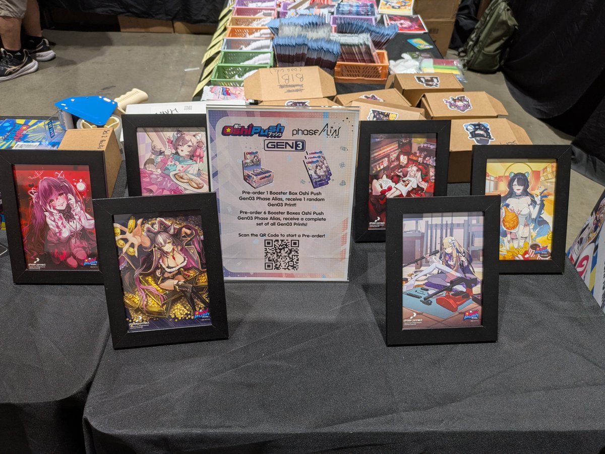 RBSileighty's tweet photo. Looking forward to Oshi Push set 3 featuring Phase Alias.
They have some nice art on display at their booth at Offkai
#OshiPush
@OshiPushGame https://t.co/bPan5HWsQw