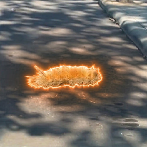 elmnthq's tweet photo. BROO this is a RUNNER.. trending on TikTok with 5.6 MILLION views in 1 day.

They are confusing this caterpillar for a cat walking on the road.. CATerpillar

Tiktok:https://t.co/1rbNt2HAWc https://t.co/xqBXPRTUGy