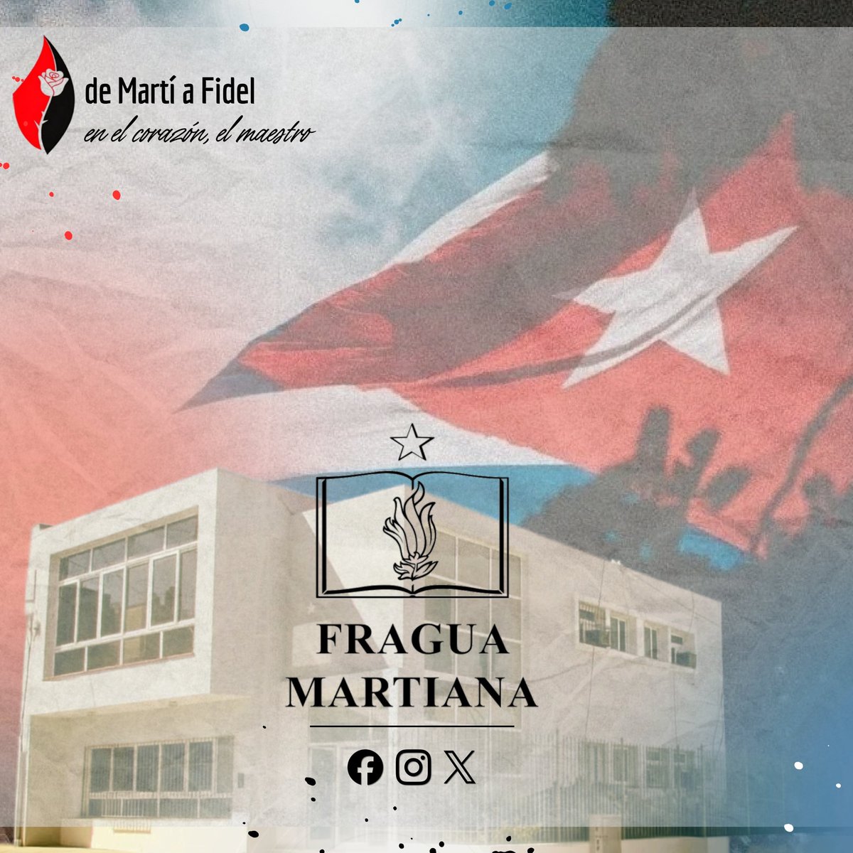 MuseoFragua's tweet photo. 🏛🇨🇺📲| Acceda a las redes oficiales de la #FraguaMartiana mediante los siguientes enlaces: 

— Facebook: https://t.co/dDvZD8W1jV

— Instagram: https://t.co/CNhbQlgBCG

— X: https://t.co/ZMY1teWuPS

#Museo #DeMartíAFidel #100AñosConFidel #MiMoncadaEsLaPatria https://t.co/TppRCaGTVE
