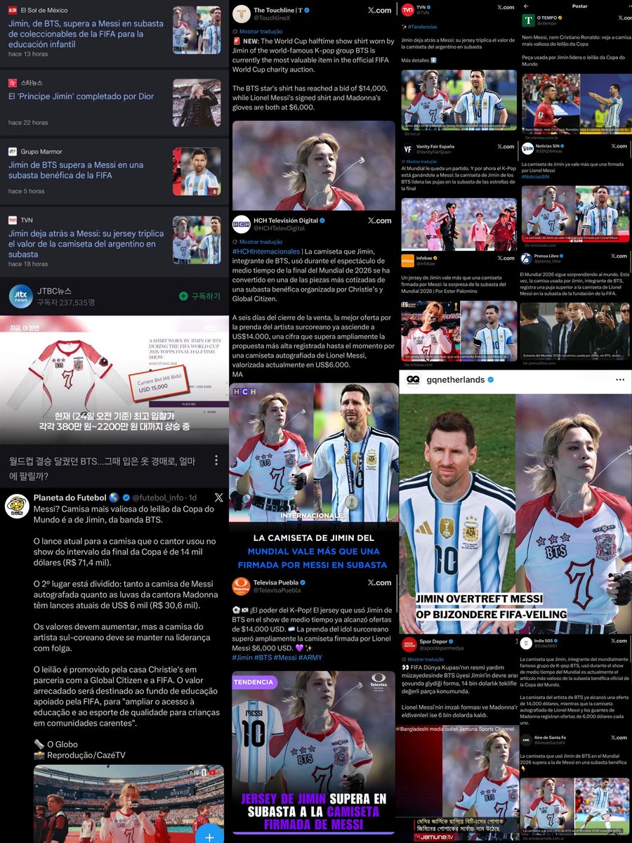 info_jimin's tweet photo. JIMIN EFFECT! Surreal presenciar o impacto do #Jimin na mídia global, ainda mais vendo matérias sobre ele sendo publicadas em diversos idiomas.

A forma como ele sempre acaba viralizando das maneiras mais inusitadas é simplesmente incrível de ver. 🫶 https://t.co/hkPj8Aq5rh