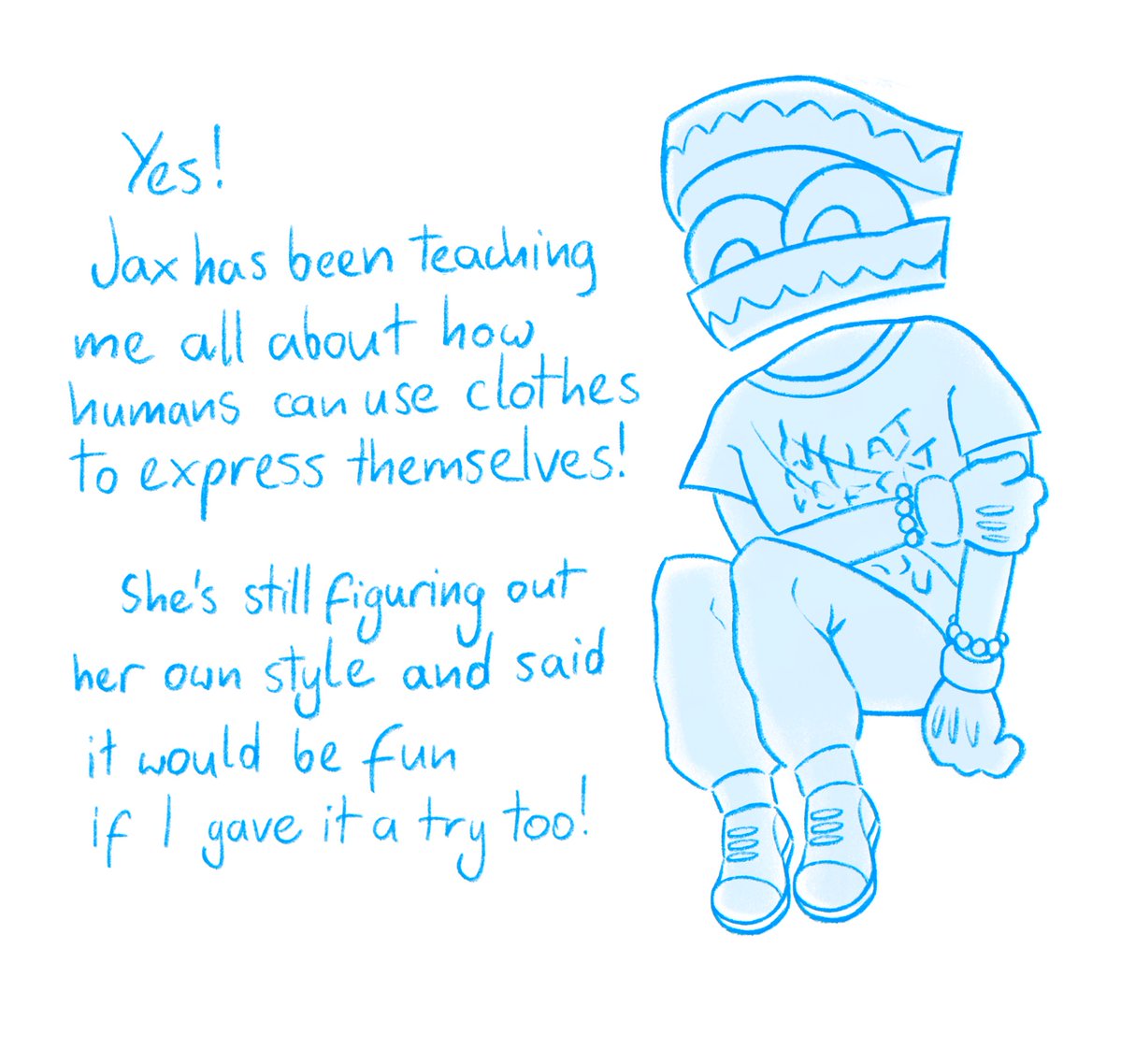 1crunchypeanut's tweet photo. thank you jax for teaching the ai the art of subtle human communication
(1/2)

#tadc #caine https://t.co/wTz2SOMK5b
