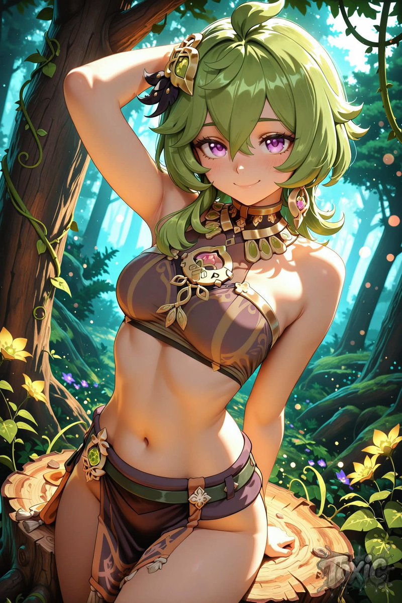 ToxicAIarts's tweet photo. The adorable Forest Ranger Collei will grace us with her natural beauty in the upcoming sets!🌳

Be sure to sub so you don’t miss it😜

#GenshinImapact 
#Collei 
#gacha
#hentai
#AIArt https://t.co/DauscEOrYB