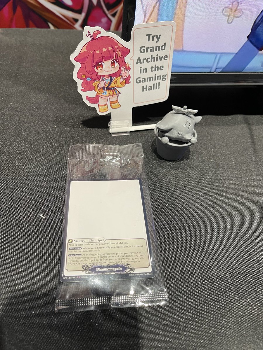 Chimotofu240's tweet photo. Just finished pulling a Grand Archive supporter pack 4 at the grand archive booth 402 and with the assistance of a certain bardic inspiration pulled a pretty good card @grandarchivetcg #kawoohiyo https://t.co/IrxmOqWjlX