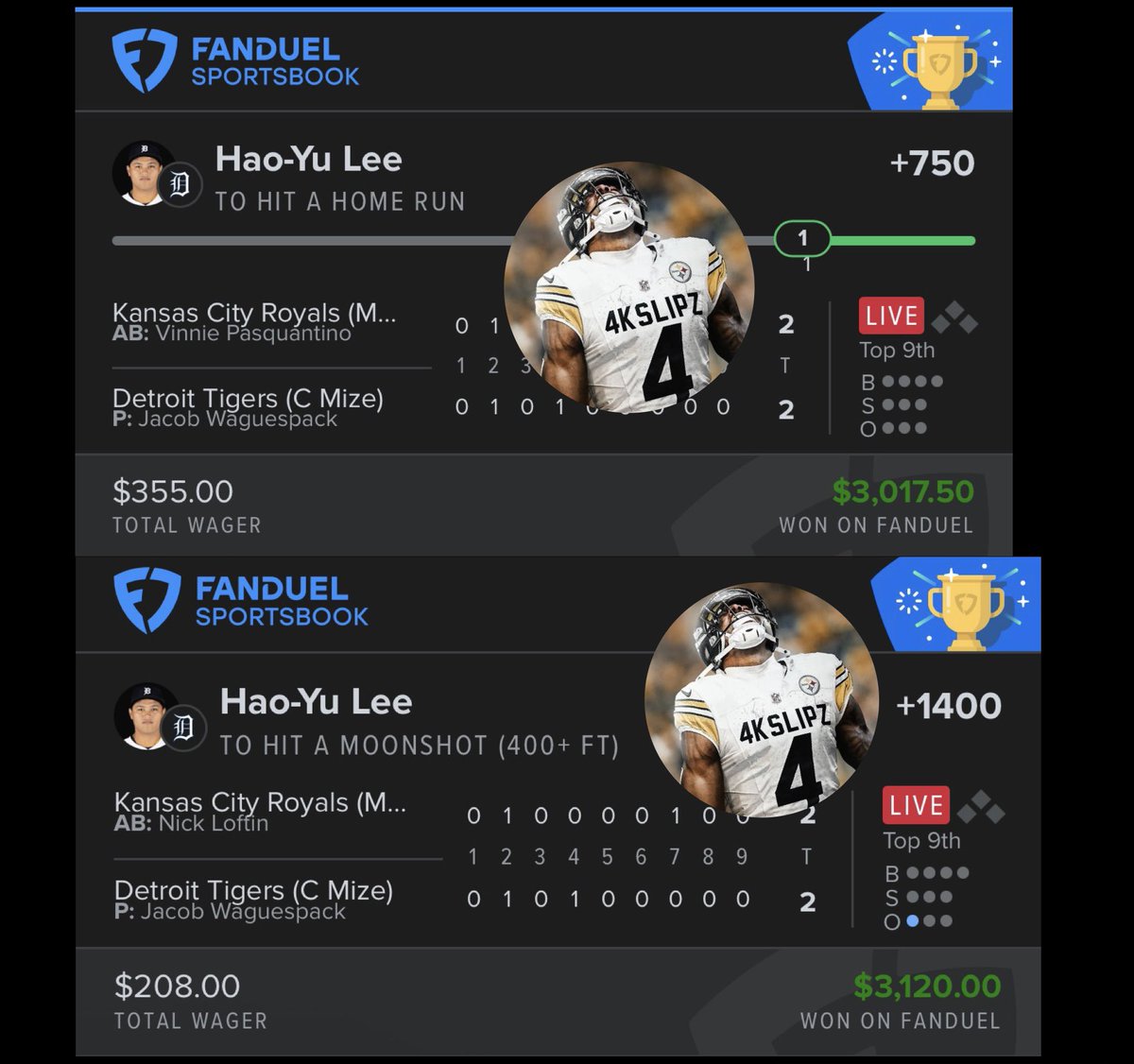 4Kslipz's tweet photo. 🚨$300 BLESSIN TO SOMEONE WHO LIKES + FOLLOWS + RTs THIS BANGER

+750✅ +1400 ✅ FOR 6 BANDZZ 🤯

CASHED ALL YALL OUT FOR FREE 😈

25% OFF ALL MY PLAYS TODAY DONT MISS OUT AGAIN ⬇️⬇️⬇️
https://t.co/pqB71T5Cvo https://t.co/P44jQj0PXa