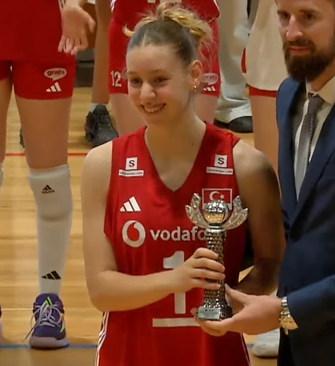 gibbybaris's tweet photo. 👑 MVP x 🇹🇷 Sera Çağlar

📌 Takım kaptanlığını da üstlenen smaçörümüzün Sırbistan karşısında 3 sette 

📊 24/40 %60 hücum, 7 ace, 31 sayılık performansı turnuvanın en dikkat çeken performansıydı https://t.co/73sZxO5PDG