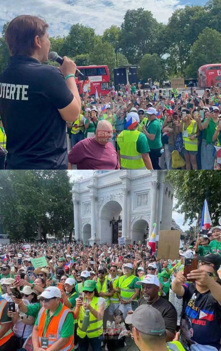 Davao_Senyorito's tweet photo. VP Inday Sara Duterte with the FILIPINO COMMUNITY in UK. 

𝗧𝗮𝗽𝗼𝘀, 𝗶𝘁𝗼 𝗮𝗻𝗴 𝗴𝘂𝘀𝘁𝗼𝗻𝗴 𝗶𝗽𝗮-𝗶𝗺𝗽𝗲𝗮𝗰𝗵 𝗻𝗴 𝗺𝗴𝗮 𝘁𝗮𝗼𝗻𝗴 𝗺𝗮𝘆 𝗻𝗲𝗴𝗮𝘁𝗶𝘃𝗲 𝗿𝗮𝘁𝗶𝗻𝗴𝘀? 🗣️ https://t.co/GLHk8sRTnS
