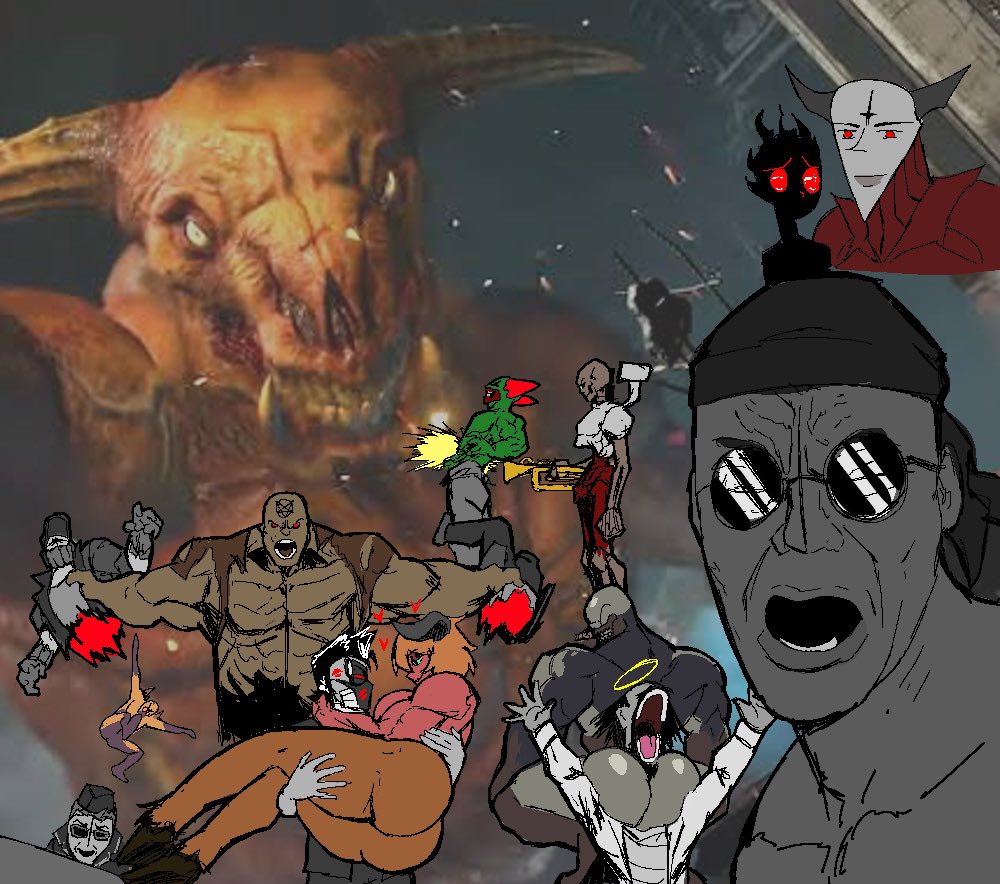 Skinny2death's tweet photo. Meanwhile the other characters in Doom

#doom #madnesscombat https://t.co/e0J3BLTH3U