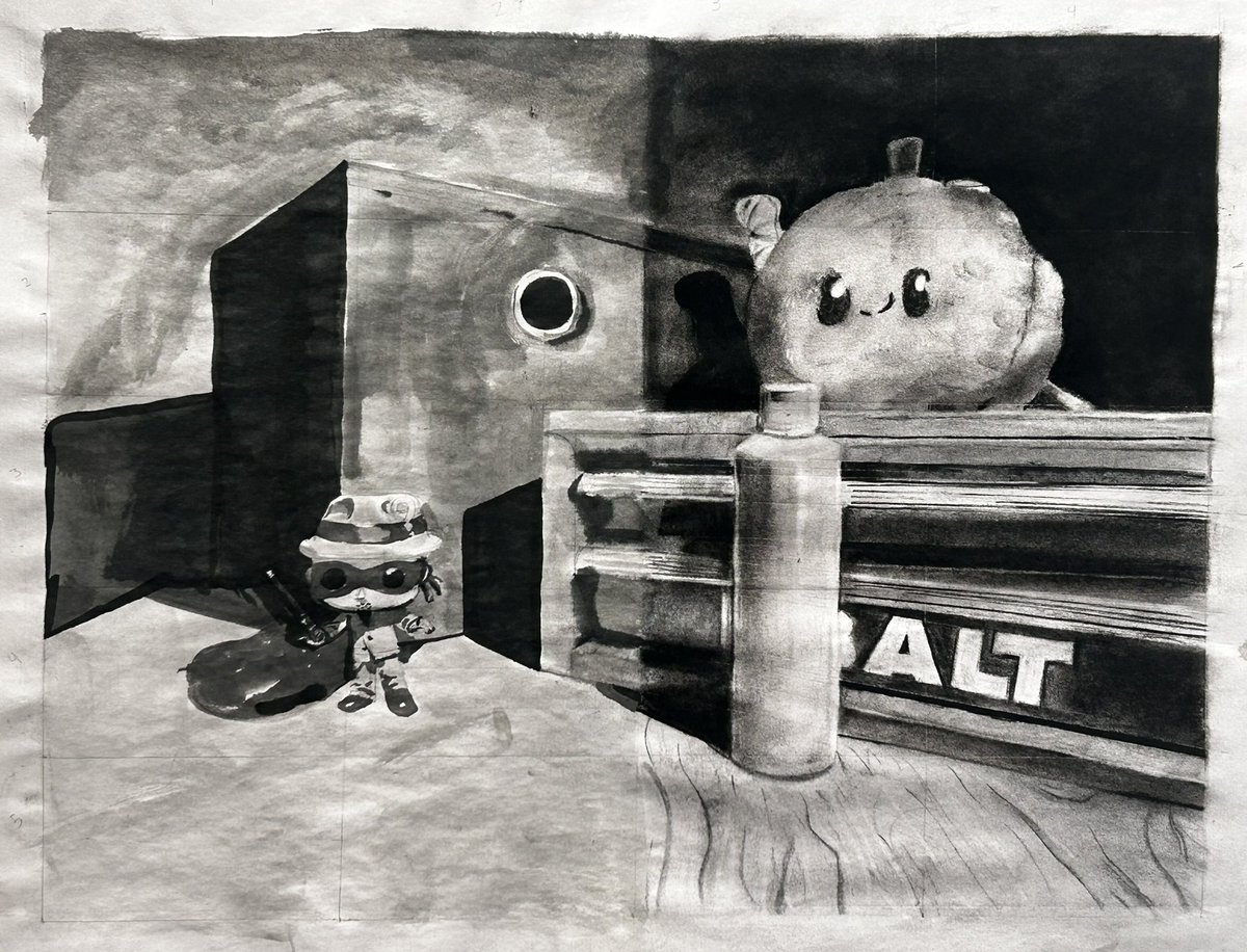 MediocreRats's tweet photo. I’ve been taking my first ever art class and this is my favorite piece I’ve made so far :P

It is a bit rushed because I drew it a few hours before it was due 😅 (I’m a huge procrastinator). https://t.co/u8uuUdPTVj