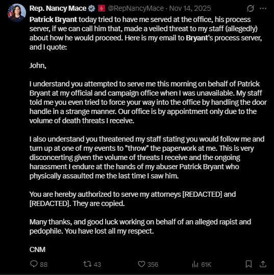Schedule_F_'s tweet photo. @RepNancyMace You date alleged pedos. https://t.co/0knU1MNnCo