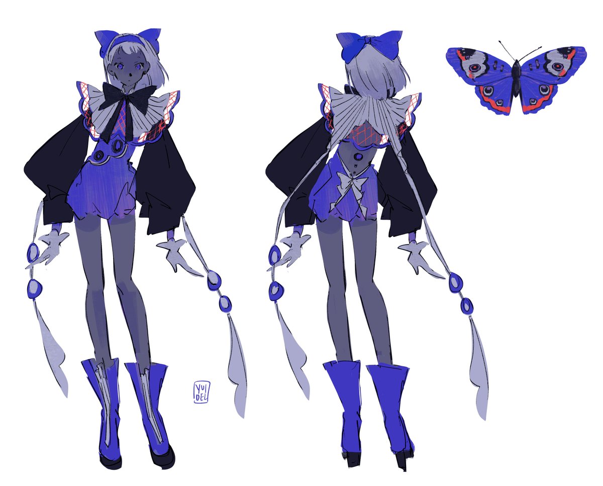 yuidel_'s tweet photo. butterfly character design 🦋📍 https://t.co/R27P3oSFZy