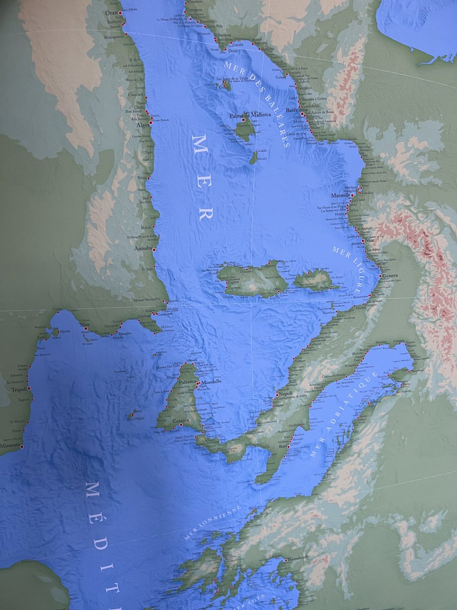 blambertcarto's tweet photo. J’ai pas pu m’empêcher de l’imprimer (en modèle réduit), vu que je peux pas voir le résultat en vrai 😭

Taille réelle 180x100, visible en ce moment au MUCEM ✨

#map #méditerranée https://t.co/AfuWbGcLXl