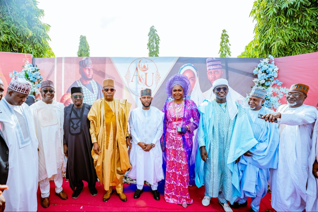 KashimSM's tweet photo. Earlier today, I attended the wedding reception of Aishatu Yusuf Buratai, daughter of former Chief of Army Staff, Lt. Gen. Tukur Buratai (rtd), and her husband, Malam Umar Abba Zoru, at Tukur and Tukur Farm, along the Abuja–Keffi Road, Nasarawa State.

In my remarks, I charged families and communities to promote the values of honesty, patience, and compassion, saying it is at home that these values are tested every day.

Our faith describes marriage as half of religion, and I have always understood why. It is at home that patience, honesty, and mercy are tested daily, far from the applause of strangers. Today, we celebrate Aishatu and Umar, and the families that raised them. Both households are known for service, discipline, and restraint.