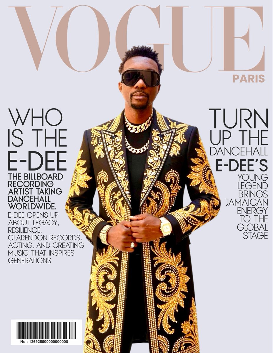 _edee's tweet photo. E-Dee On The Front Page Of @voguemagazine #paris #reggae #dancehall #afrobeats #edee #vogue #magazine #jamaica https://t.co/61aBBjYvPJ