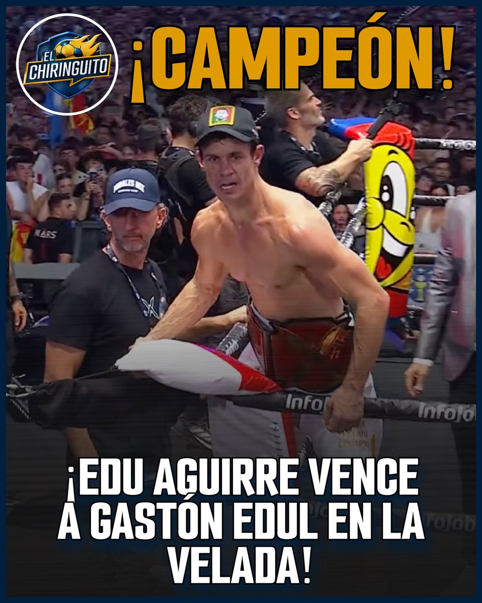 elchiringuitotv's tweet photo. 🏆🇪🇸 ¡CAMPEÓNNN! ¡VAMOSSS!

🔝 ¡@EduAguirre7 es el GANADOR de LA VELADA DEL AÑO! https://t.co/qrmOpIKy5u