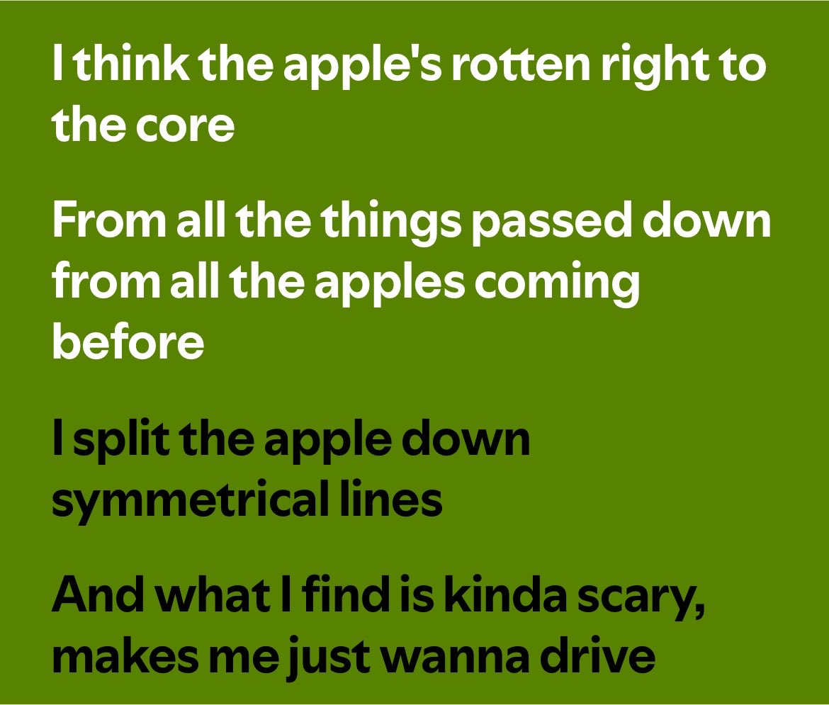 blahoftheblah's tweet photo. listen LISTEN i am annoying about pop refs but u cant tell me apple cannot apply to the vinsmokes i mean ITS THE ENTIRE FUCKING SONG (i guess it’s more a reiju pov, maybe sanji but holy shit) https://t.co/Ow15fGZDZG