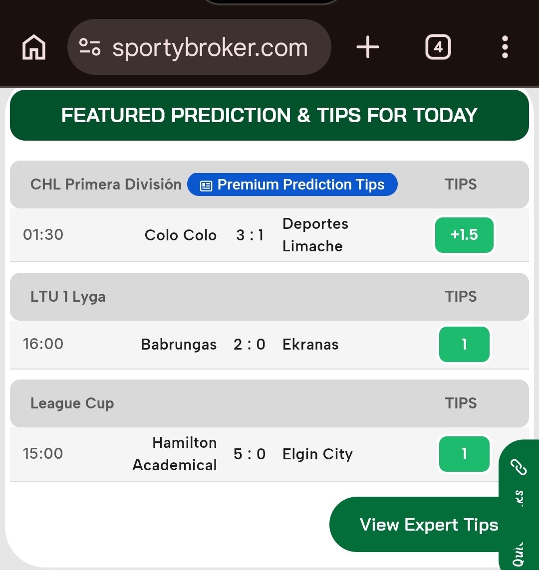 Sportybroker's tweet photo. FEATURED TIPS ✅
EXPERT TIPS ✅

Another double win for the SportyBroker community! 💚

If you're serious about winning, make https://t.co/cbDDWclNTi your edge. https://t.co/7xQtA1iT3S