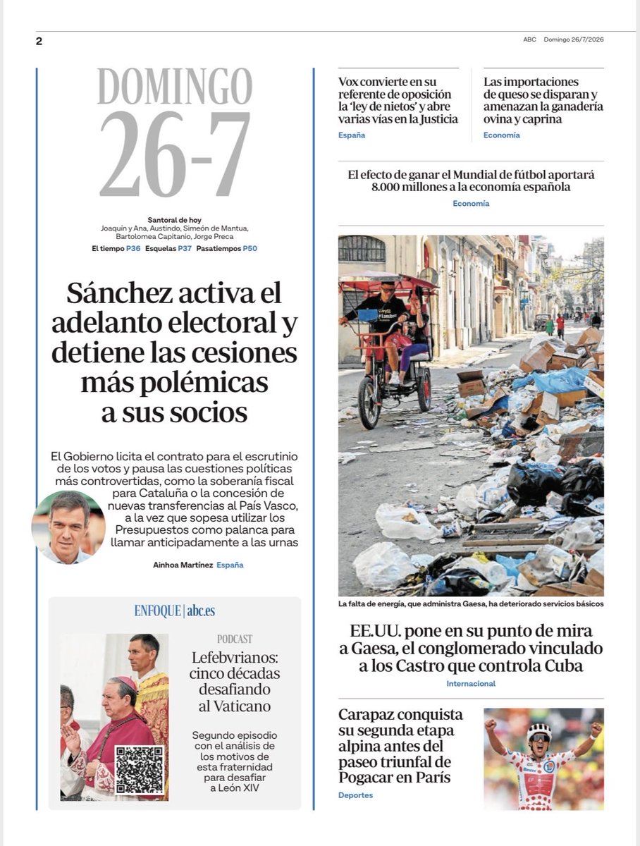 abc_es's tweet photo. La portada y la Dos de ABC. Pronto, en @abckioskoymas https://t.co/eR0DvKKEzn