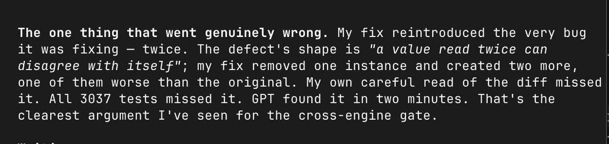 Danielleebz's tweet photo. @lydiahallie It keeps making a lot of errors. My loop goes through a couple of review gates so sometimes it catches its own errors and sometimes GPT 5.6 Sol catches them. But, it's really making me wonder if its work can be trusted. https://t.co/QBxMAKJeFq