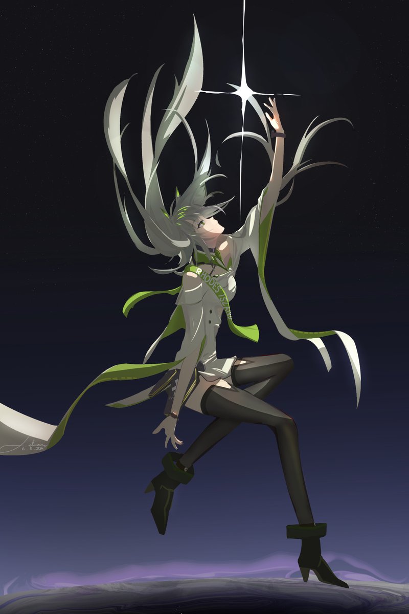 salmonare's tweet photo. Kal'tsit - Esperanta #Arknights https://t.co/7wRAjysE7e