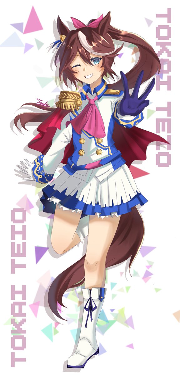 Temshi_'s tweet photo. #umamusume #umamusumefanart #tokaiteio https://t.co/I4mJnJUjIB