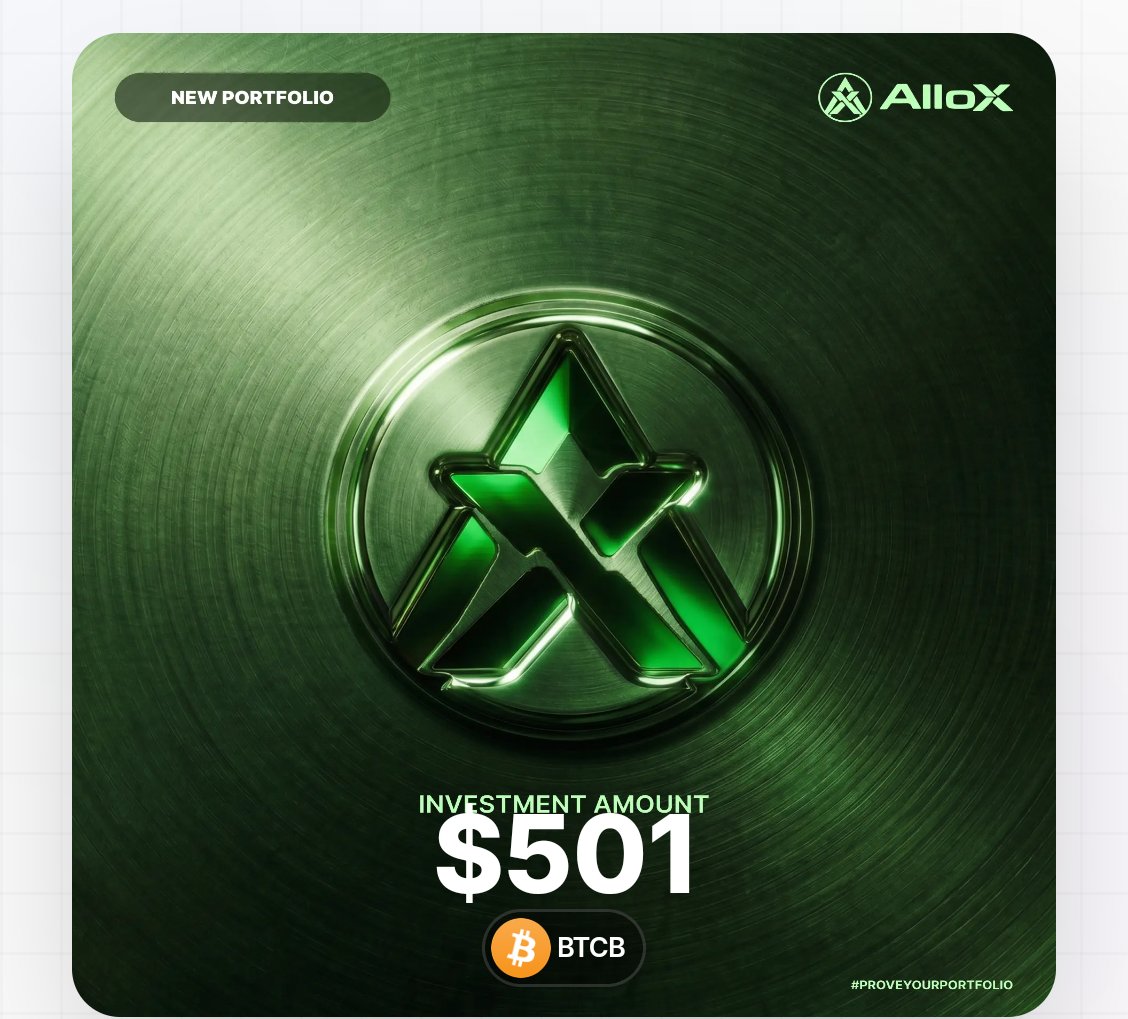 UID4886504's tweet photo. Just proved my portfolio on @alloxdotai 🚀

#ProveYourPortfolio #AlloX https://t.co/30TQWhdkHb