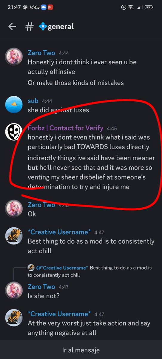 LuxesPro123's tweet photo. @bombsightgames Forbz ahora se hace la víctima después de incitar al suicidio:

“Soy humano, cometo errores…”

Mientras las capturas de “kys” y “commit suicide” siguen ahí.

Servidor: https://t.co/SZdpQVC7UU  
Pruebas: https://t.co/hlkJzkwEwe

#Stug https://t.co/QZRusr81X0