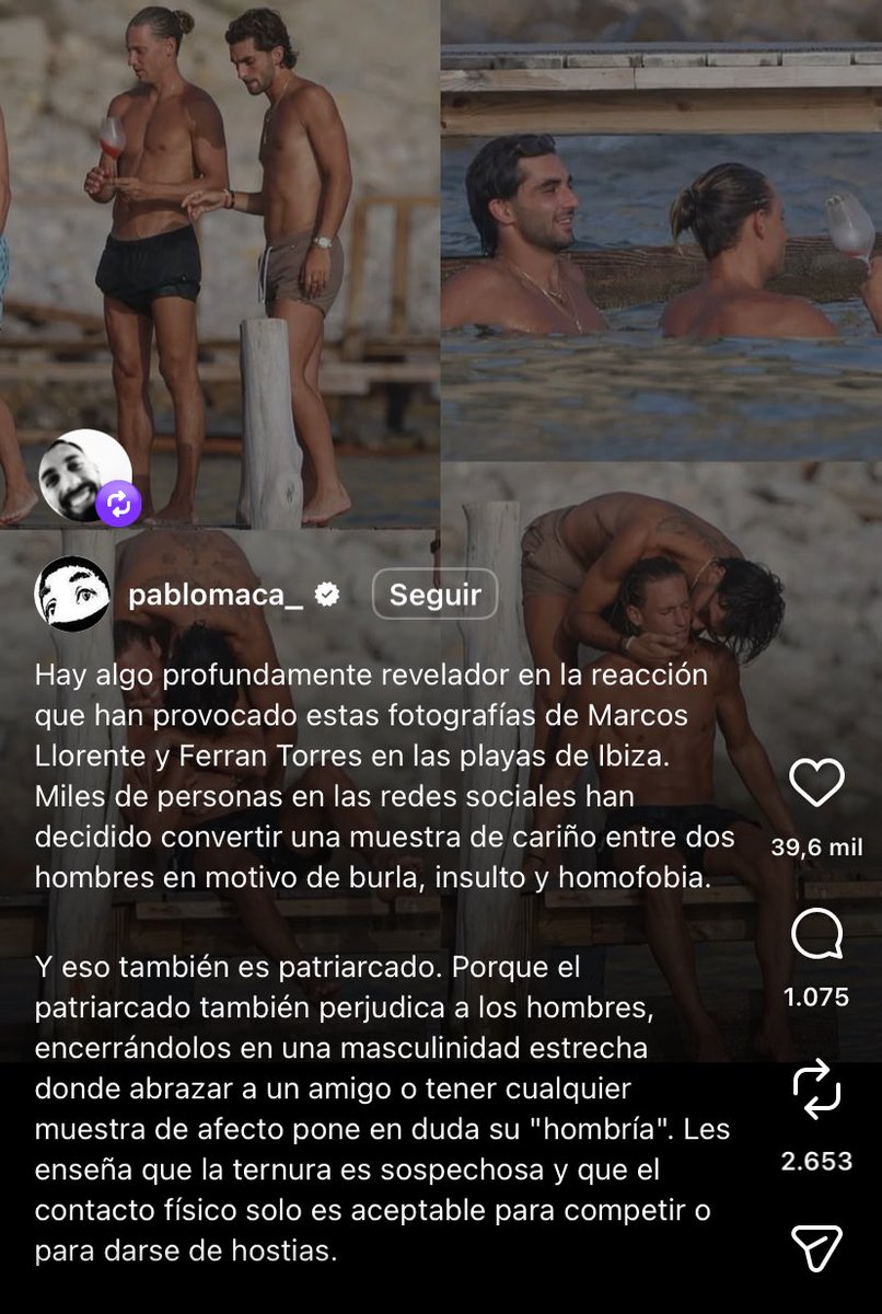 scuderiaslovely's tweet photo. el repost de Borja por la homofobia que está sufriendo ferran, ferran no va a hablar pero ver a alguien apoyándolo y hablando de esto sana 🥹🩵 https://t.co/IWkKpvtykd