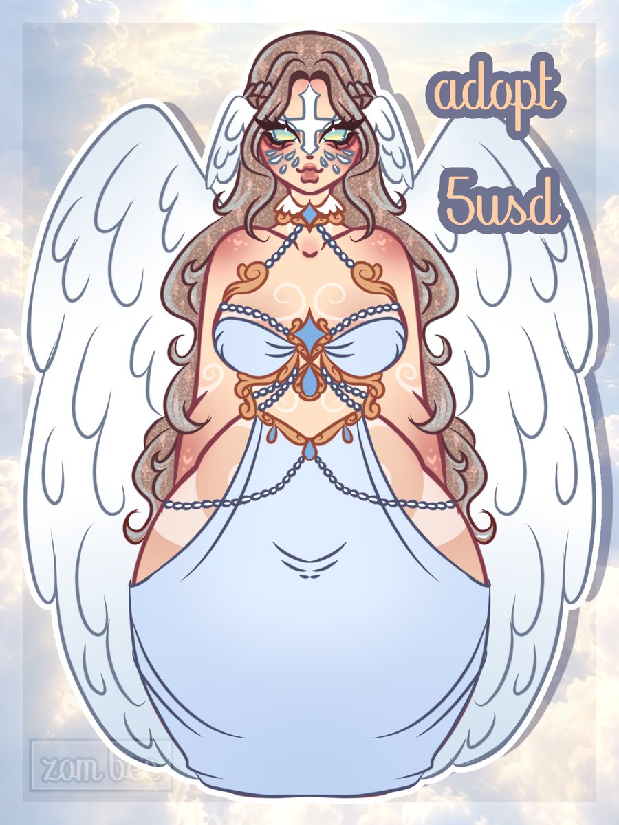 _zom__bee_'s tweet photo. Adoptable available for commercial use, delivered with white background, transparent PNG color palette, and unclothed version. 

#adopt #adoptable #sellingcharacter #art #vgen https://t.co/ki4nPr30Dw