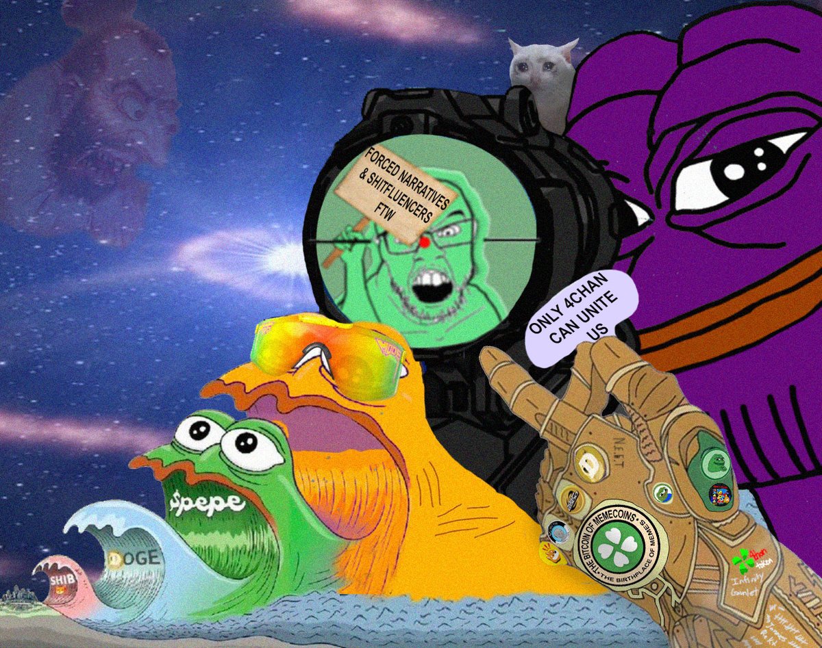 4chantokenio's tweet photo. WI DONT PLEY BY TEH RULEZ 

WI MAEK THEM

WI CAN MEME ANYTHING AND EBERYTHING

CAUSE WI CREATED ALL TEH TOP MEMEZ DAT R IN TEH MARKET TODAY LULZ

ANONS RISING UP💚

WI R SAVING TEH MARKET FRUM FORCED NARRATIVES BEING TEH ONLY REEL BITCOIN OF MEMECOINS DAT CAN EVAR EXIST🍀 https://t.co/ltVIcuzPvz