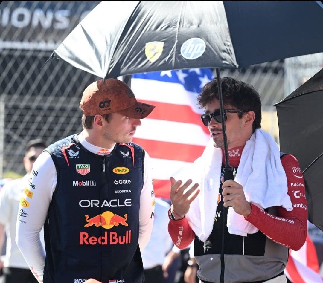 aliceveil's tweet photo. Max and Charles during the national anthem completion https://t.co/C8CR0qaNZs