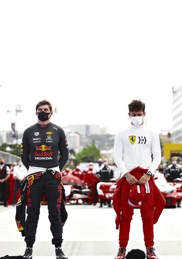 aliceveil's tweet photo. Max and Charles during the national anthem completion https://t.co/C8CR0qaNZs