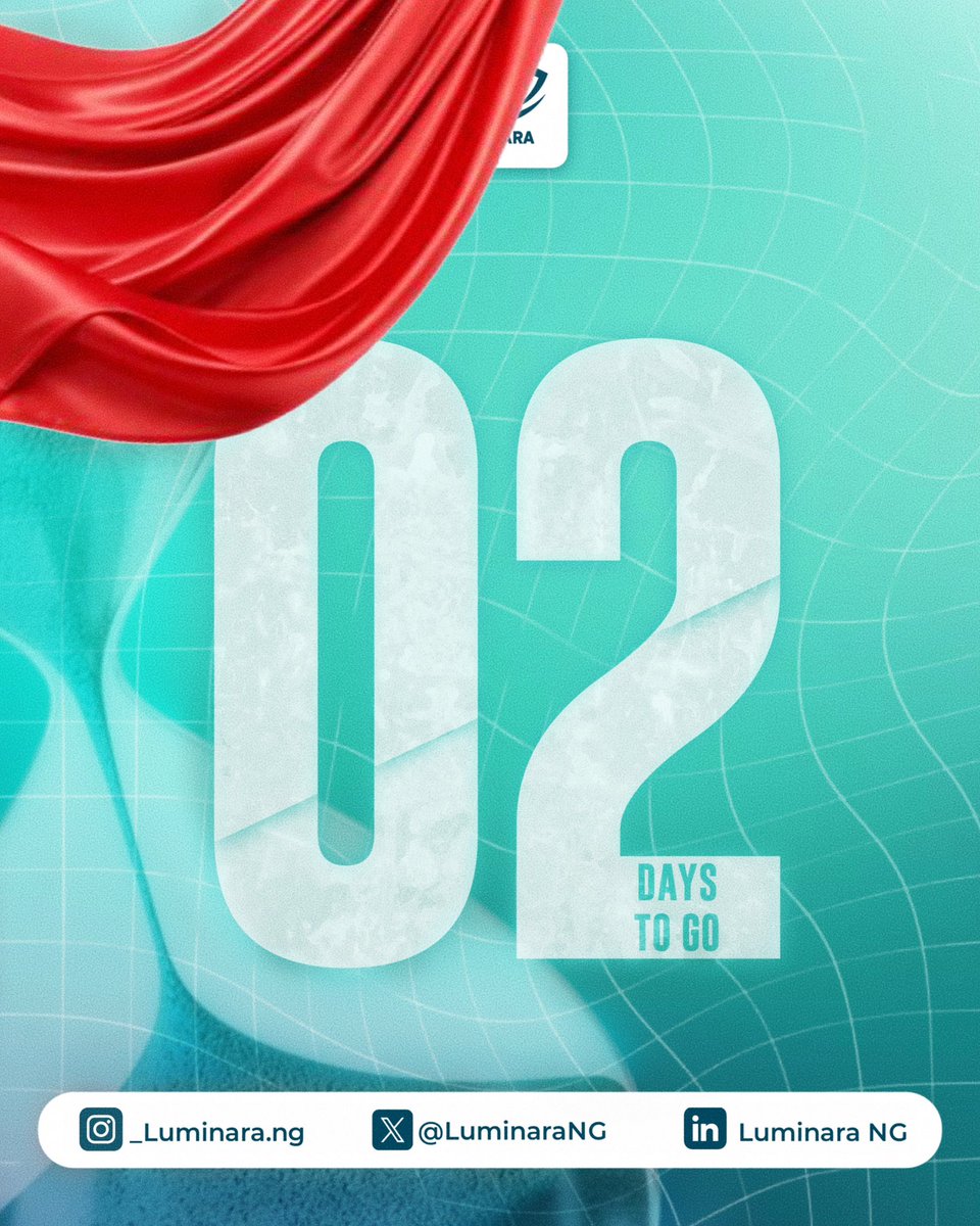 LuminaraNG's tweet photo. 2 DAYS TO GO. ✨

The countdown is almost over.

In 2 days, we’ll be introducing something that was born from a simple belief that meaningful change begins when people choose to act.

Thank you for being part of this journey.

Just 2 days left. Something impactful is coming. 💚 https://t.co/kOKOIvebKz